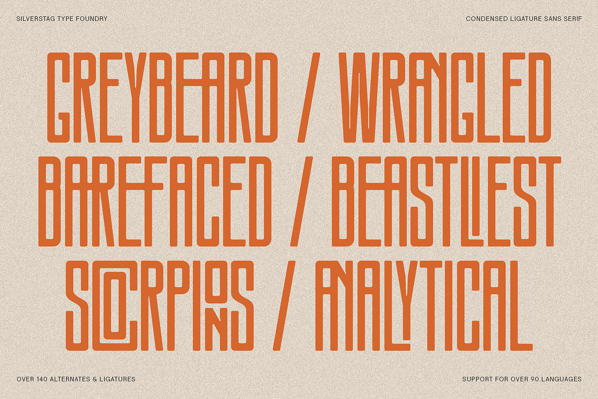 SLTF Snowpack - Ultra Condensed Font, a Sans Serif Font by SilverStag Type Foundry (Photo 13 of 30)