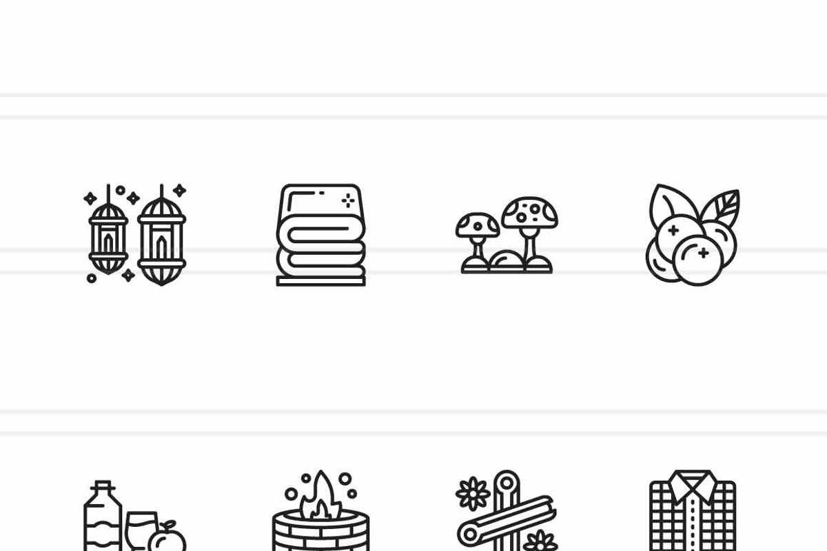 Autumn Harvest Line Icons, an Icon by IconBunny (Photo 2 of 2)