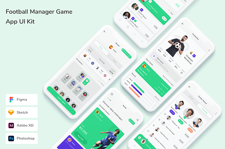 Football App UI Set | UI Kits and Libraries ~ Creative Market