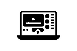 Subscription clicking solid icon, a Solid Icon by Creative priyanka