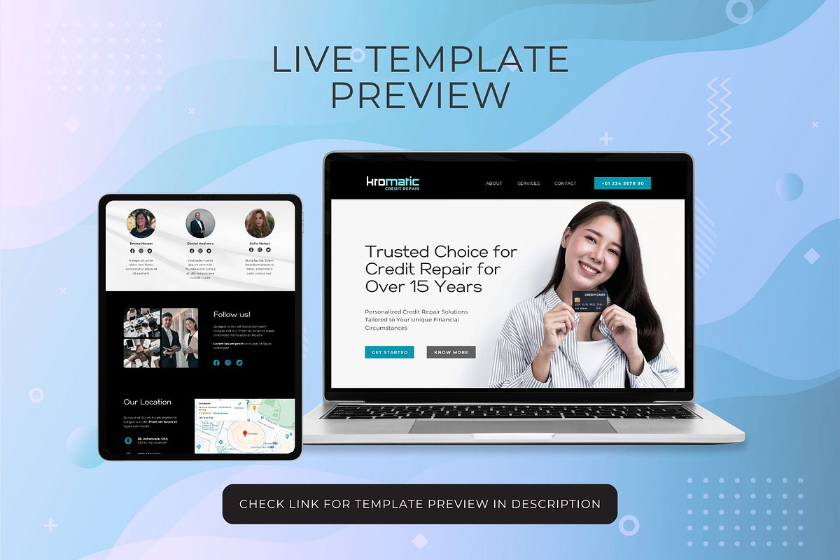 Credit Repair Canva Website Template, a Landing Page Template by Kromatic Design Studio (Photo 9 of 10)