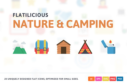 Nature & Camping Flat Icons