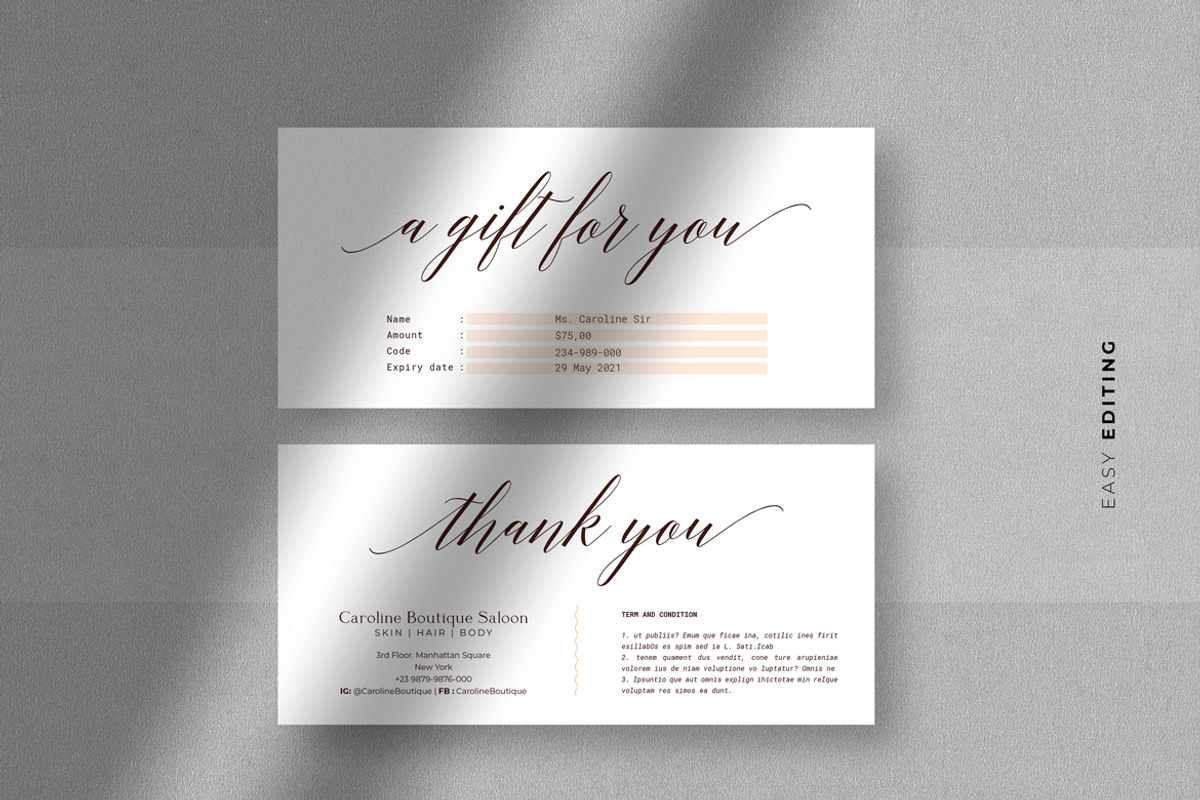 Fashion Gift Voucher, a Card Template by Ahsanjaya (Photo 3 of 3)