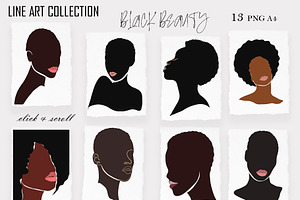 LINE ART COLLECTION BLACK BEAUTY