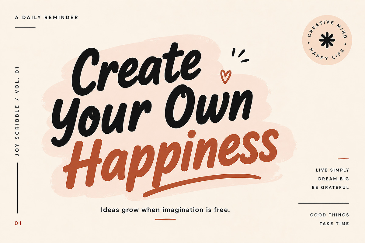 JoyScribble – Bold Handwritten Font, a Handwritten Font by Wow Magic (Photo 5 of 5)