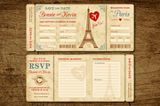 Paris Wedding Invite Tickets 1, an Invitation Template by Pingebat (Thumbnail 2 of 3)