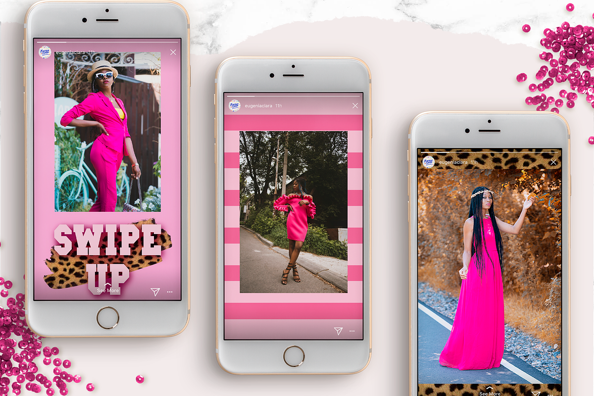 80 Template Pink Cheetah Instagram, a Social Media Template by The GG Shop (Photo 7 of 7)