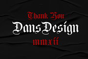 Brightos Blackletter font, a Blackletter Font by dansdesign (Thumbnail 8 of 8)