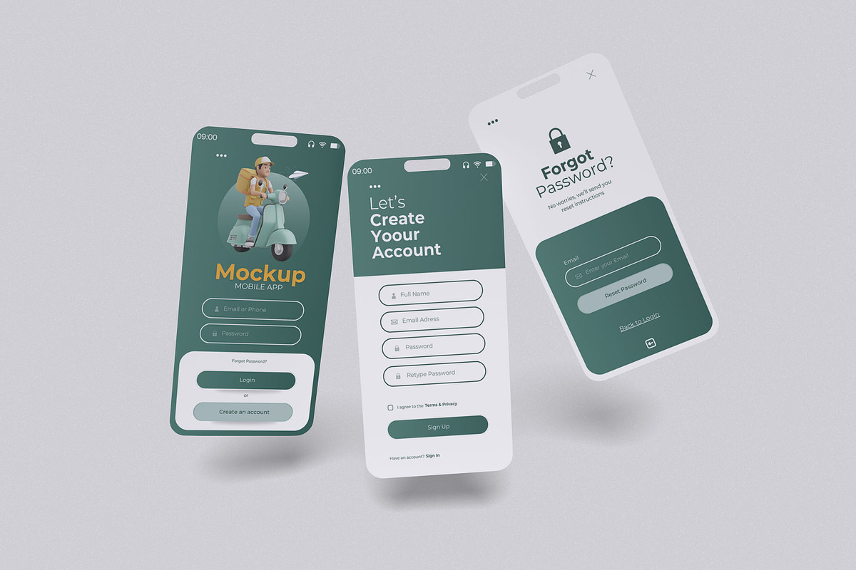 Mobile App Mockup, an iPhone Mockup by xavier_studio (Photo 5 of 5)
