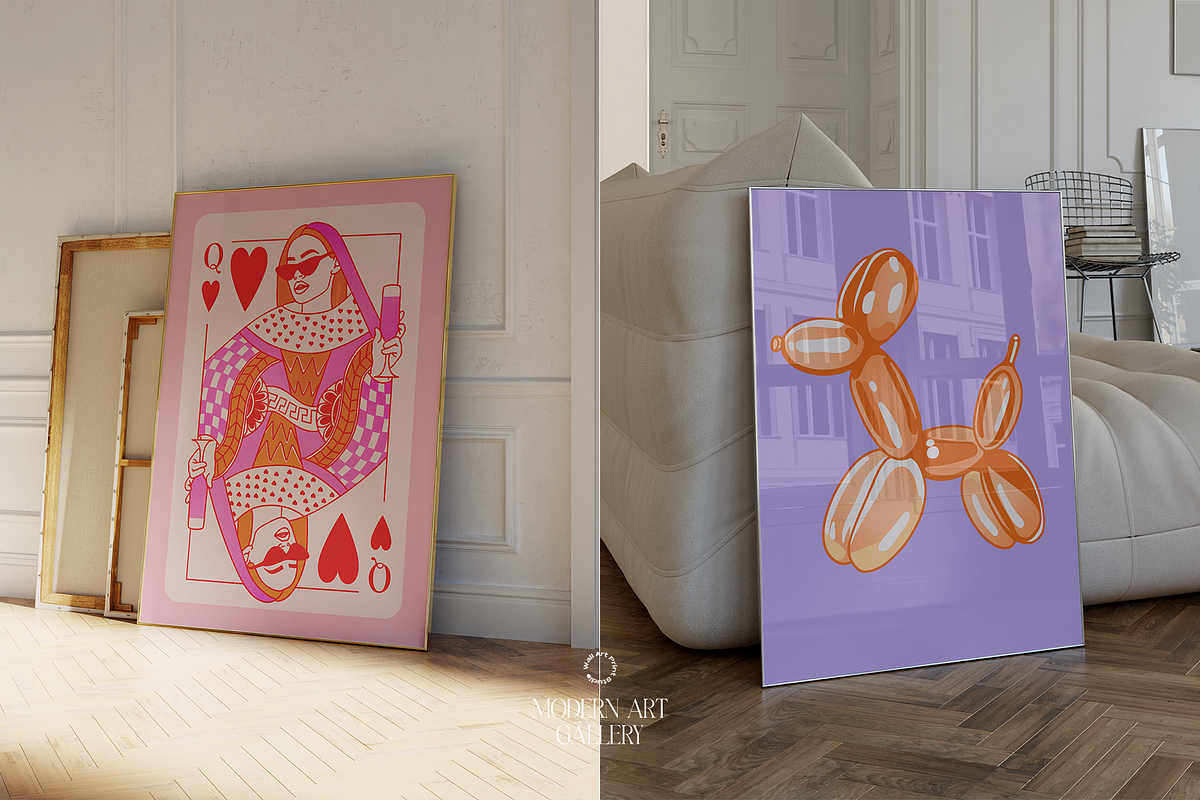 Modern Art Gallery 4, a Graphic by Wall Art Print Studio (Photo 13 of 18)