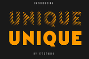 Unique Stripes Font, a Sans Serif Font by 177Studio (Thumbnail 1 of 8)