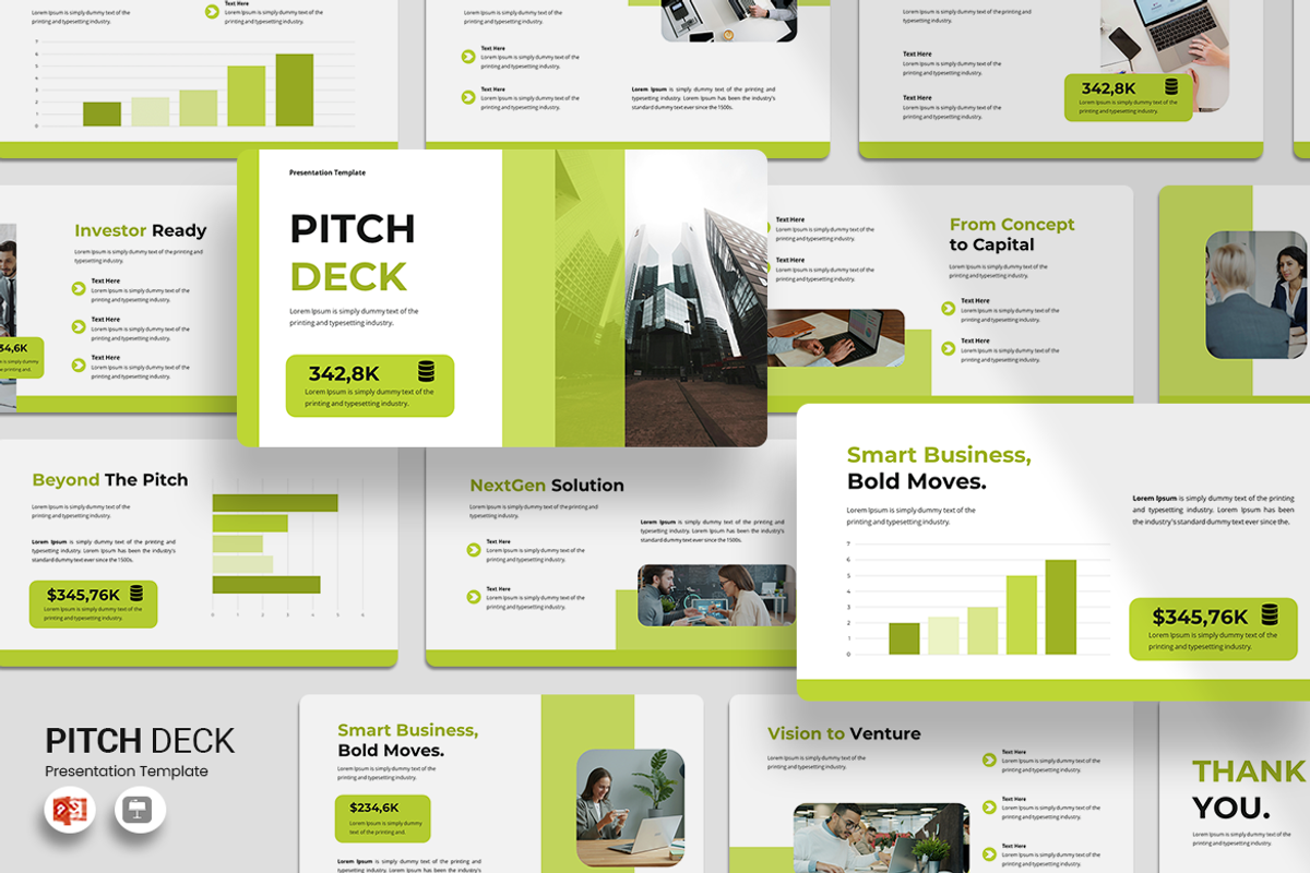 Pitch Deck - PowerPoint Template, a Presentation Template by QR Design Studio (Photo 1 of 3)