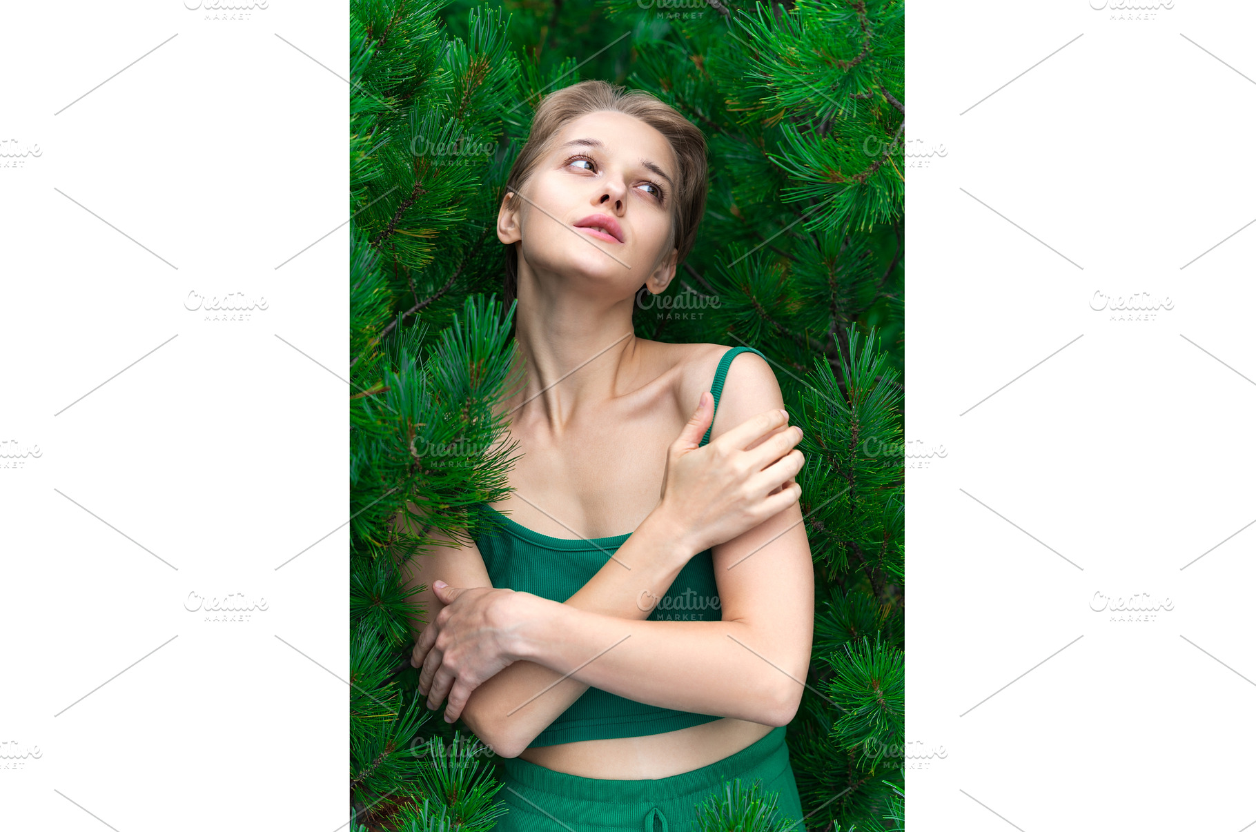 Shy beauty woman poses against, a Person Photo by Alexander-Piragis