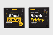 Black Friday Social Media Post Set, a Social Media Template by ContestDesign (Thumbnail 3 of 3)