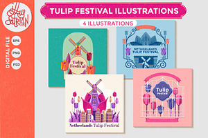 Tulip Festival Illustrations