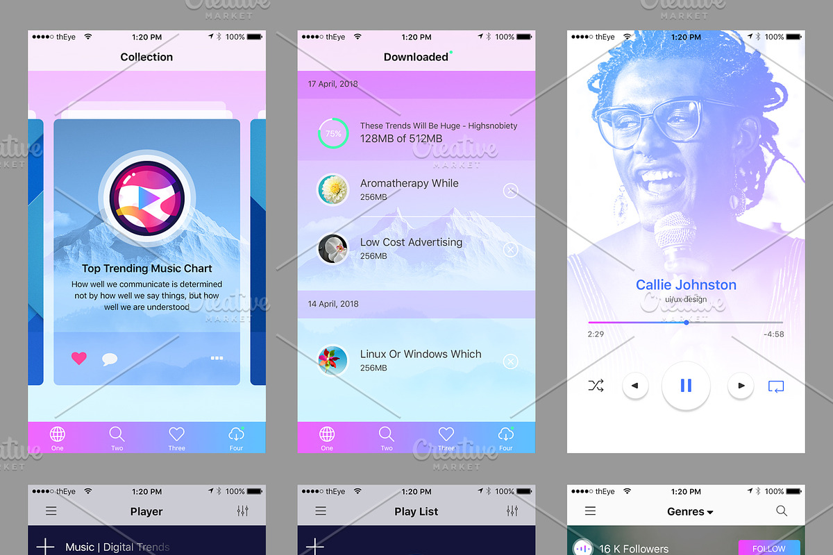 Mobile Theme UI/UX Kit, an UI Kit Template by App for Mobile & Website (Photo 7 of 10)