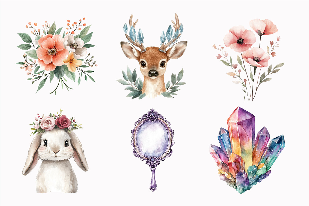 Watercolor Little Princess Clipart, a Seasonal Illustration by Design Market (Photo 5 of 5)