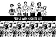 Set of people with gadgets., a Person Illustration by AnastasiaFears (Thumbnail 1 of 4)