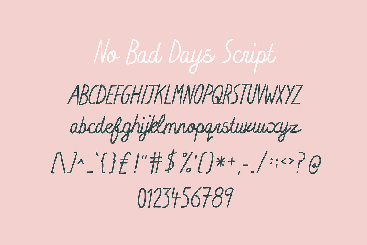 No Bad Days Font, a Handwritten Font by JontyStorey (Photo 8 of 8)