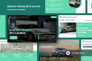 EV Launch Corporate PowerPoint, a Presentation Template by twinstd