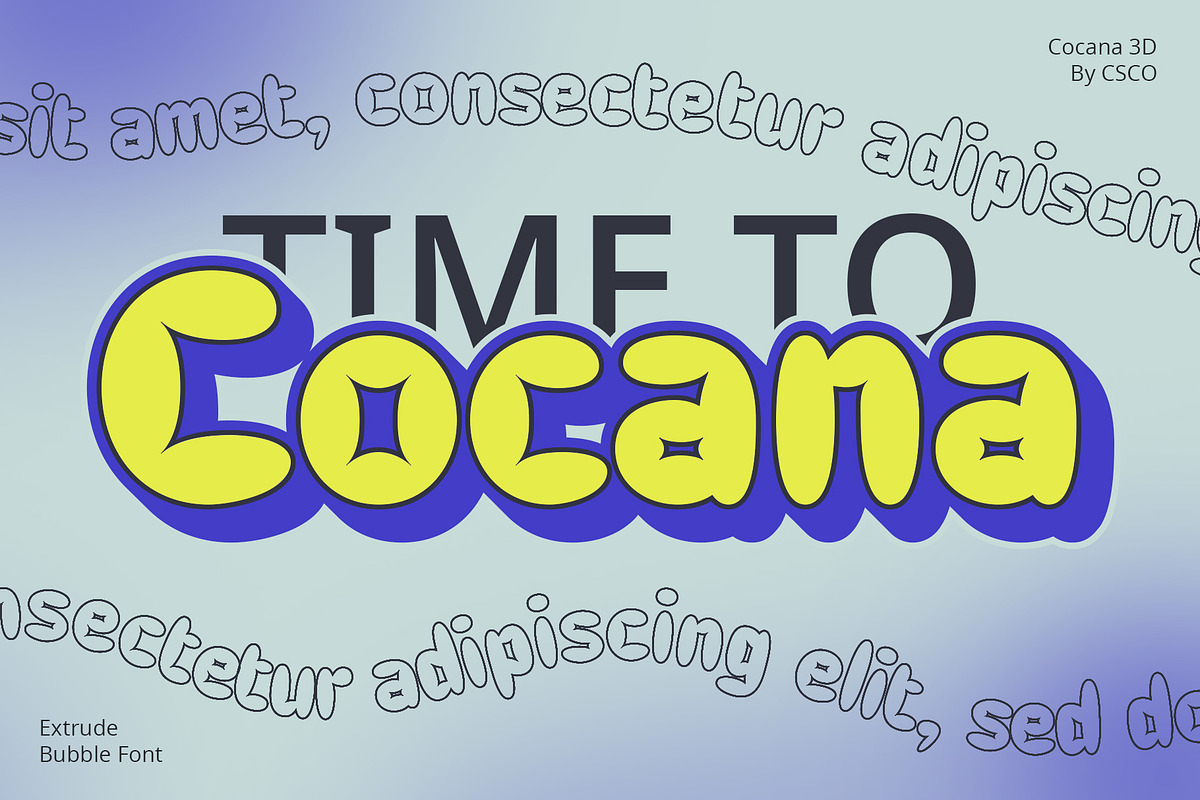 Cocana 3D, a Sans Serif Font by Craft Supply Co. (Photo 8 of 8)