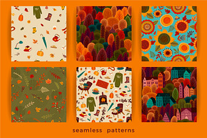 Autumn Collection. Cards & Patterns.