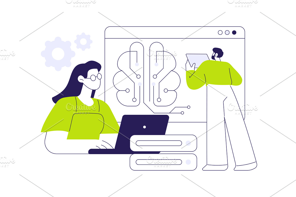 Machine learning engineer AI, a Technology Illustration by Visual Generation