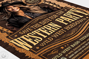 Western Party Flyer Template