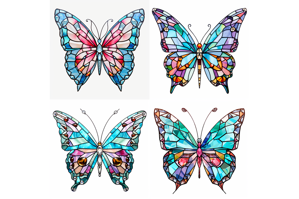 Prompt Mosaic Butterfly Clipart, a Decorative Illustration by Creative design (Photo 7 of 7)