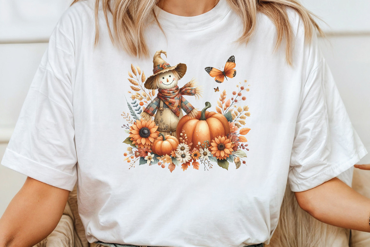 Autumn Fall Scarecrow Clipart, an Illustration by CraftArtStudio (Photo 4 of 6)