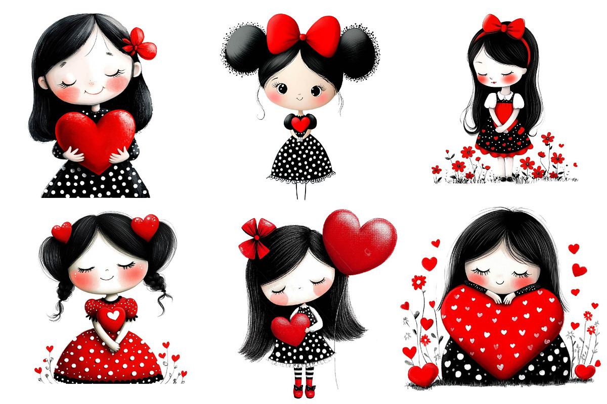 Cute Girl Clipart, an Illustration by CreationArt (Photo 5 of 5)