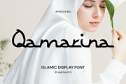 Qamarina Islamic Display Font, a Script Font by Vadovastd (Thumbnail 1 of 7)