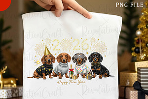 Happy New Year Dog Png, an Illustration by OK Design