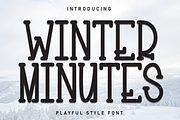 Winter Minutes | Script Font, a Script Font by Scratchones (Thumbnail 1 of 8)