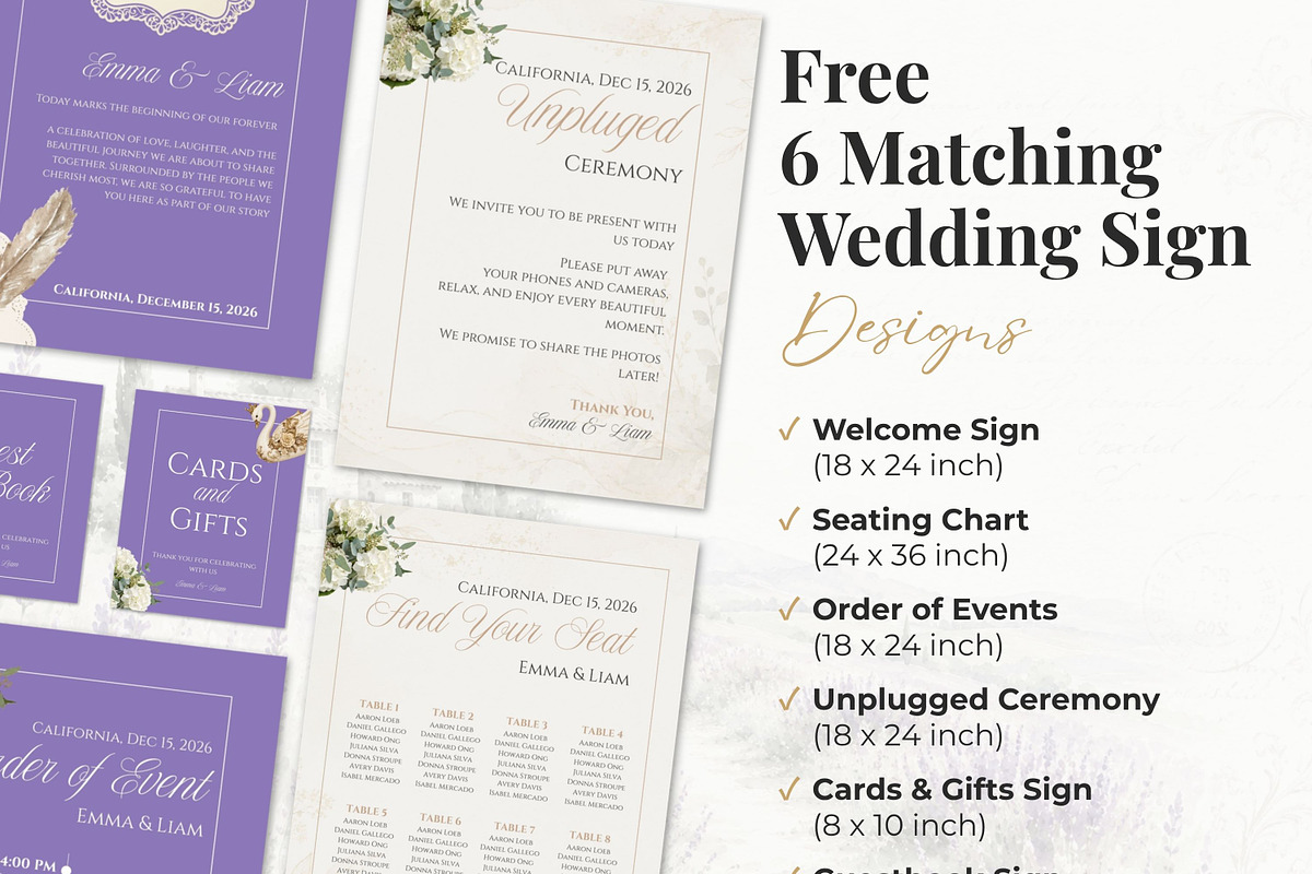 Lavender Wedding Website Invitation, a Landing Page Template by Everyday Perfection (Photo 8 of 12)