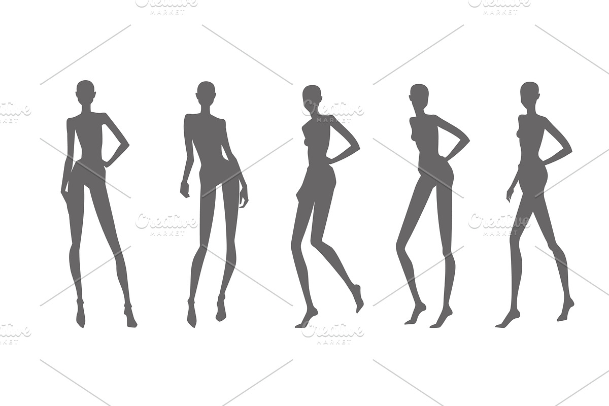 Female fashion silhouette figure, a Person Illustration by Alltruecolours