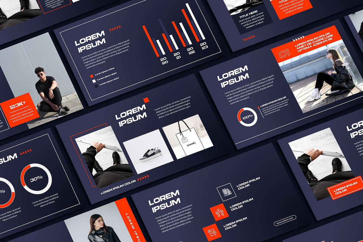 Red Modern Powerpoint Template, a Presentation Template by SKY CREATION