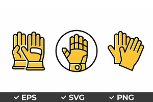 Protective Gloves Vector Icons, an Object Graphic by Artonix