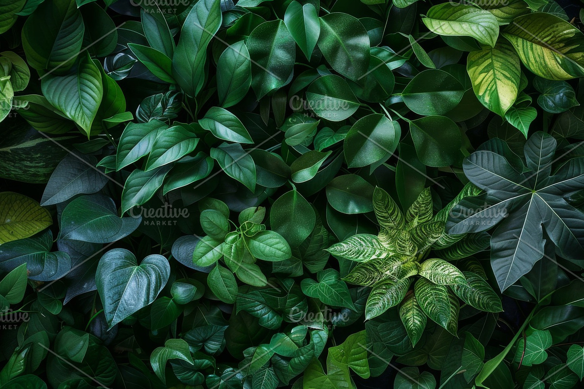 99 Frames of green leaves, a Nature Photo by Handmadefont (Photo 85 of 100)