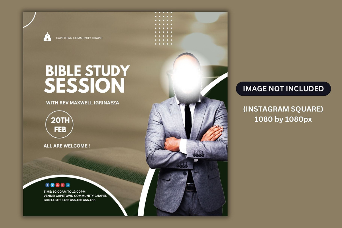 Bible Study Canva Design Template, a Social Media Template by Mishek Munene (Photo 3 of 4)