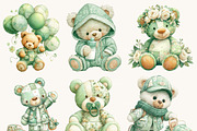 Watercolor Teddy Bear Clipart, an Object Illustration by Design Scotch (Thumbnail 4 of 9)