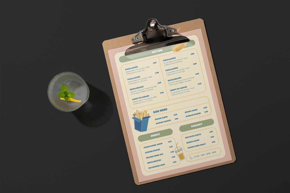 Street Food Menu, a Stationery Template by Neermana (Photo 2 of 4)