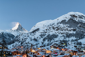 Sunrise in Zermatt village, a Nature Photo by Ekaterina Grivet