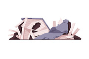 Broken ruined house buildings set, an Object Illustration by Good Studio (Thumbnail 5 of 14)