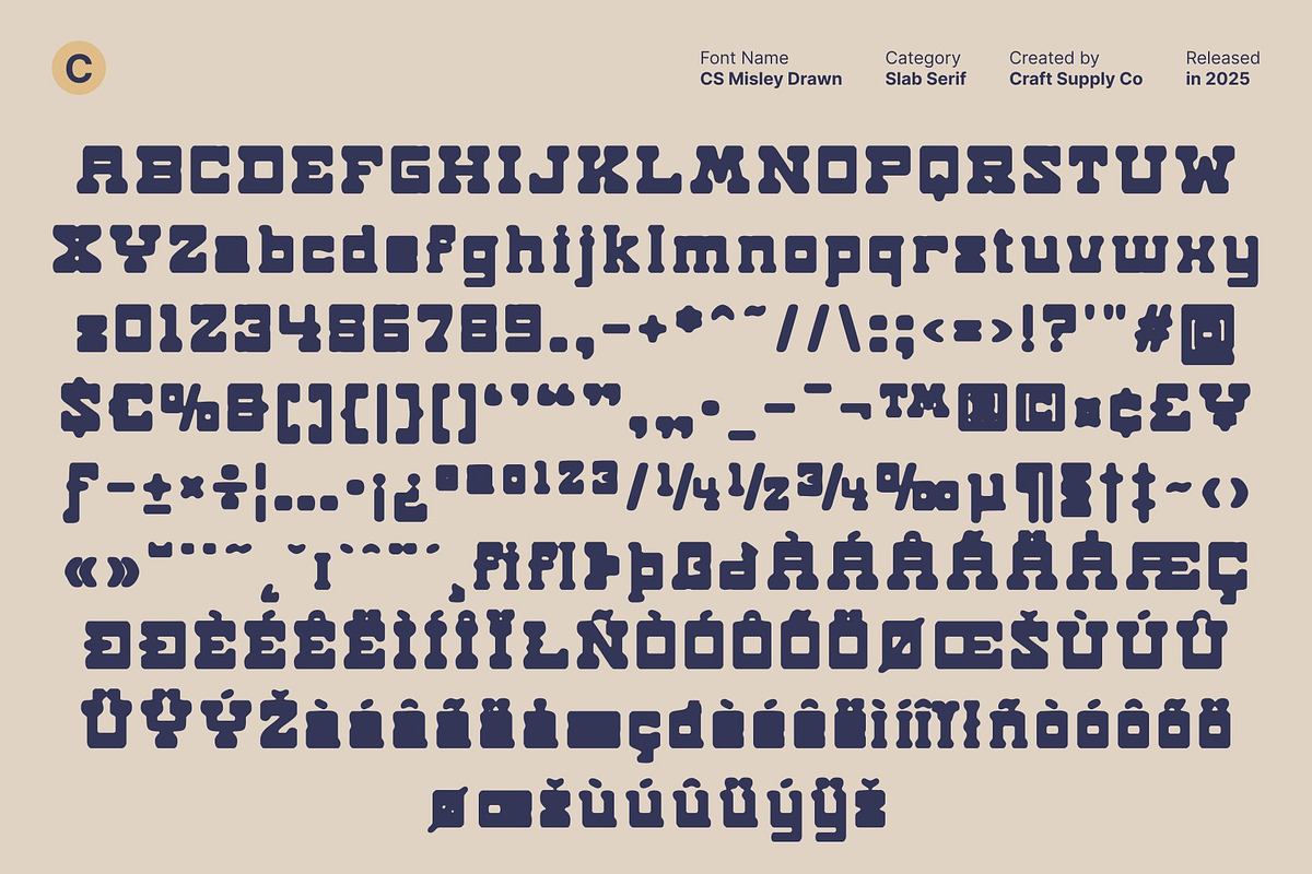 CS Misley Drawn, a Slab Serif Font by Craft Supply Co. (Photo 8 of 8)