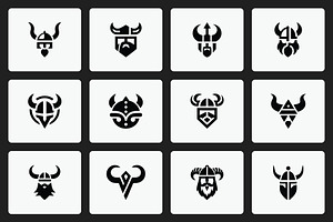 Viking Warrior Logo Collection, a Branding & Logo Template by Vectorium Studio