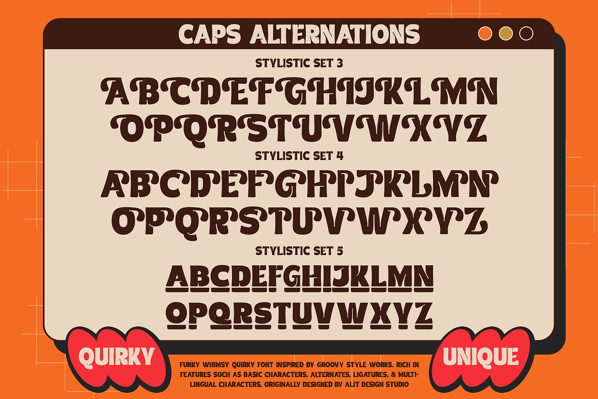 Funky Whimsy Typeface, a Sans Serif Font by alit design (Photo 10 of 17)