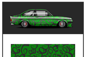 Sleek Black Marble Car Wrap