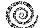 50 Elegant Floral Leaf Spiral Frame, a Decorative Illustration by Amazin_art (Thumbnail 35 of 41)