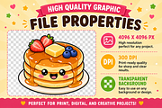 Cute Kawaii Food and Drinks Clipart, a Food Illustration by QM_ART (Thumbnail 4 of 4)